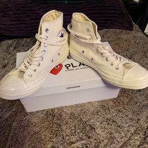 Converse Chuck Taylor x CDG Beige High Top